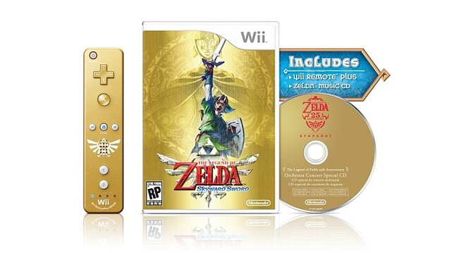 黄金のWiiリモコンとCDを同梱した『The Legend of Zelda: Skyward Sword』の限定版が発表