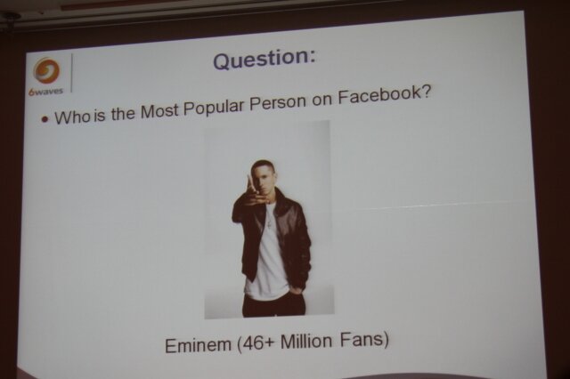 最もフェイスブックで人気なのはエミネム