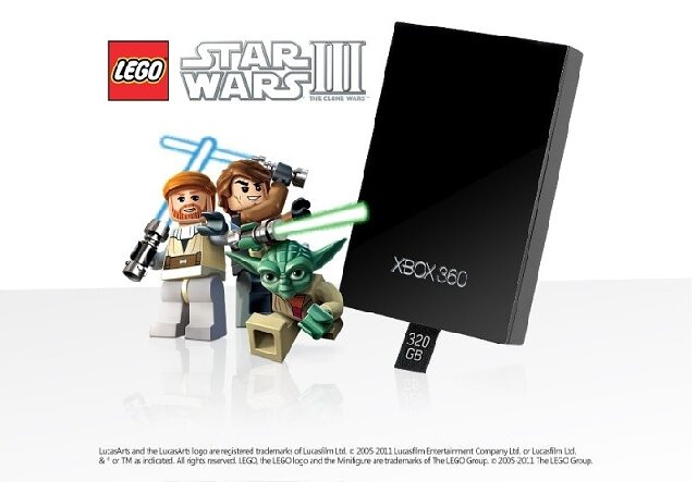 今月末にXbox 360の320GB HDDが発売、『Lego Star Wars III』DLコードが同梱