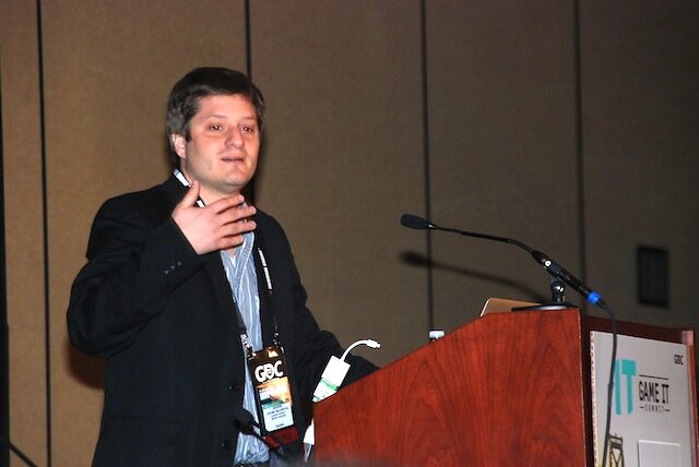 「Phylo」について講演するMcGill大学のJerome Waldispuhl氏