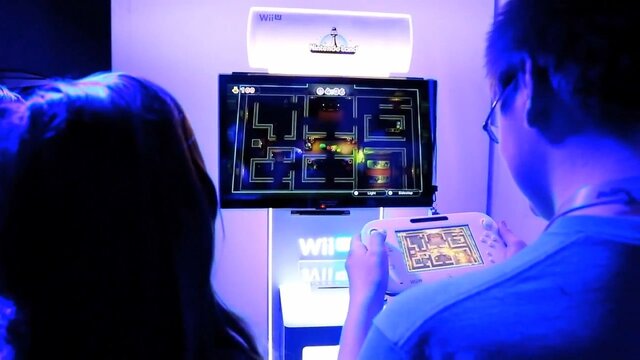 Wii Uゲームパッドを使用したプレイの様子