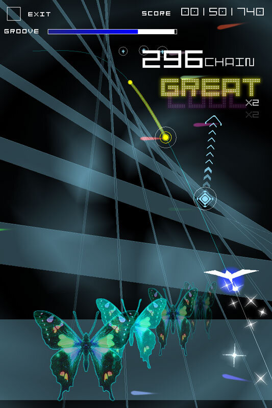 こちらはiOS『GROOVE COASTER ZERO』の画面