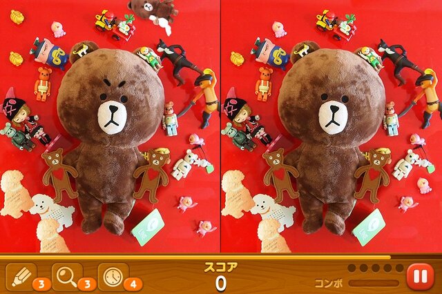今度はブラウンたちと間違い探し 実写のぬいぐるみもカワイイ Line まちがい探し 配信スタート 4枚目の写真 画像 インサイド