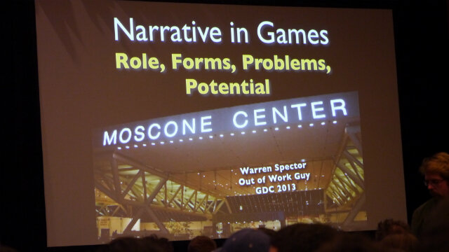 【GDC 2013】ウォーレン・スペクター氏「ゲームは映画の手法を真似るべきではない」