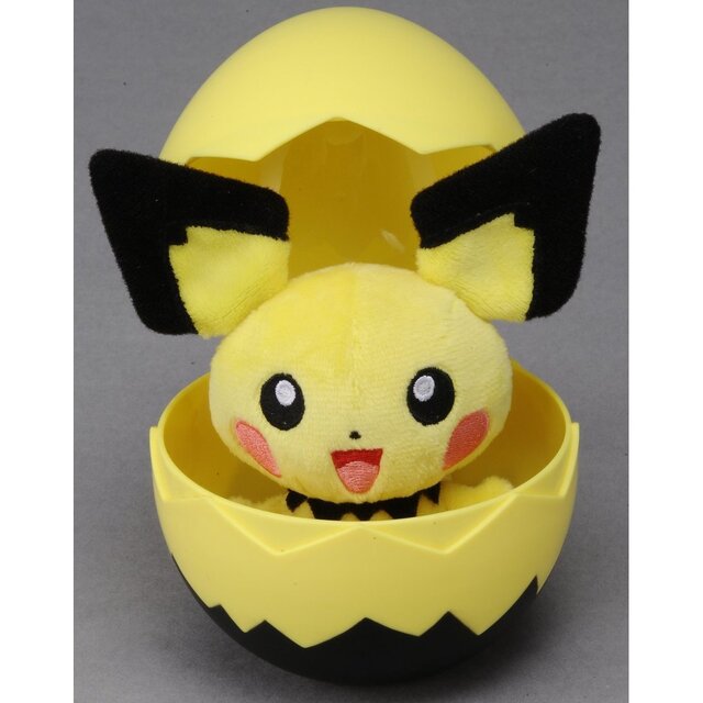 タカラトミー タマゴに入ったポケモンのぬいぐるみ発売 ピチューやイーブイなど5種類ラインナップ 1枚目の写真 画像 インサイド