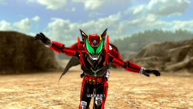 『仮面ライダー バトライド・ウォー』放映中の「仮面ライダーウィザード」から「オールドラゴン」参戦