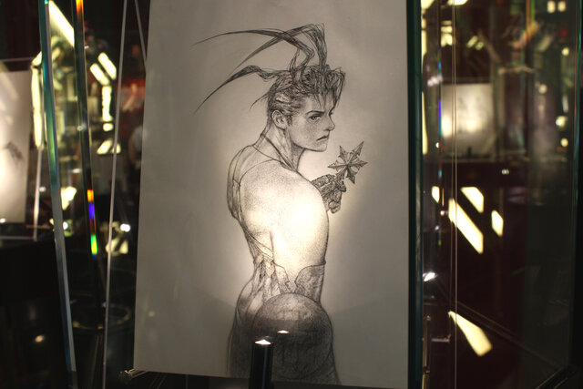 主人公アシュレイ。鉛筆のやわらかい描写に注目