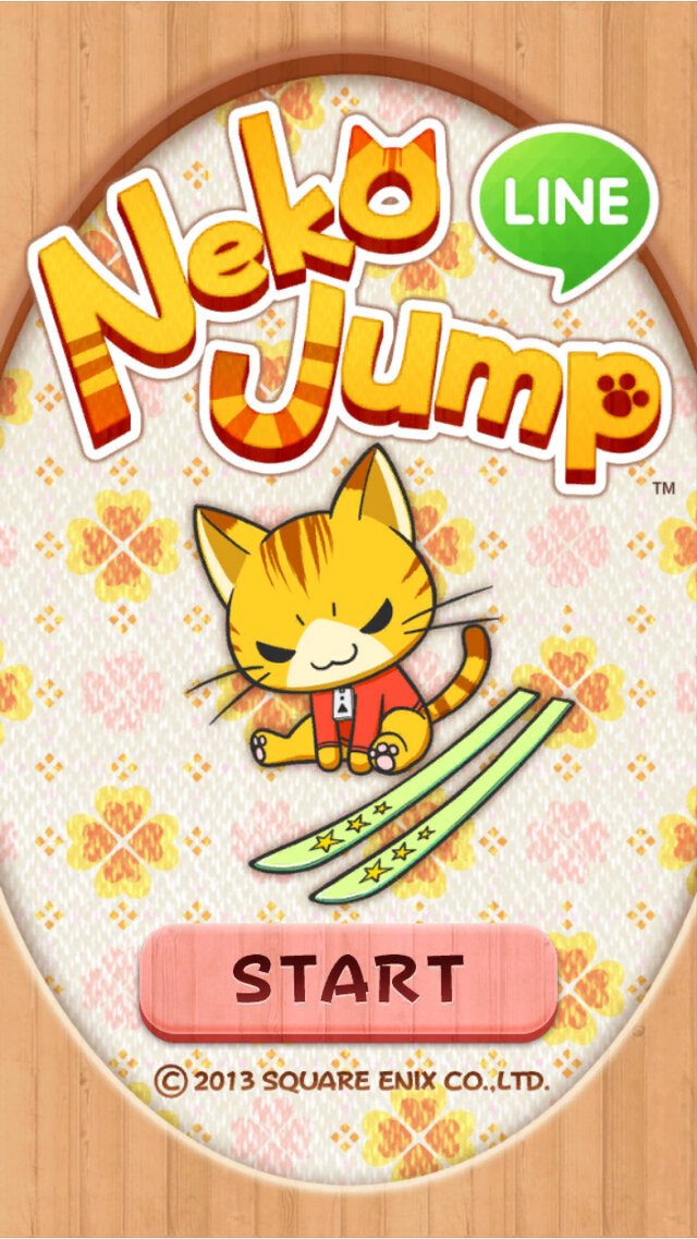 『LINE Neko Jump』タイトル画面