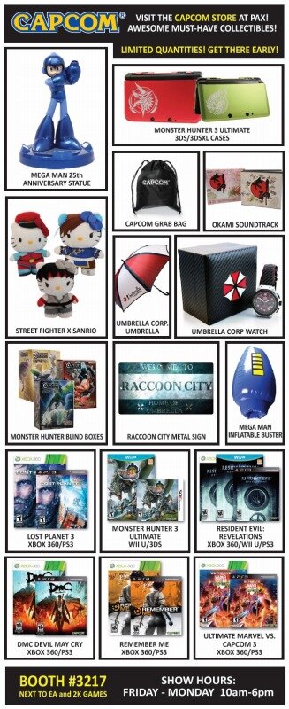 PAX Primeにカプコンストアが出展！『ロックマン』25周年記念のフィギュアも販売 ― 炎剣リオレウスを持っての撮影会も