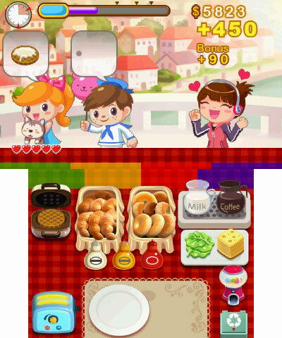 ゆっくり急いで ブランチ パニック 3dsで配信開始 料理を的確にお客さんに出すタッチアクション 1枚目の写真 画像 インサイド