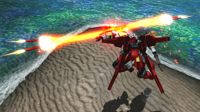 小型フィンファングを射出するキャノンモード時のサブ射撃