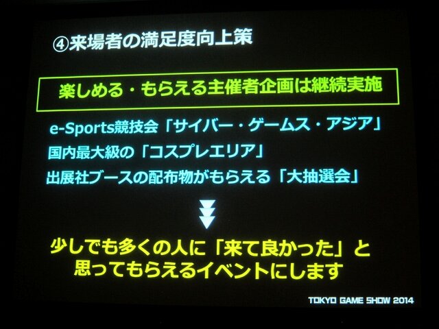 「GAMEは変わる、遊びを変える。」をテーマに東京ゲームショウ2014は9月18日から21日まで開催