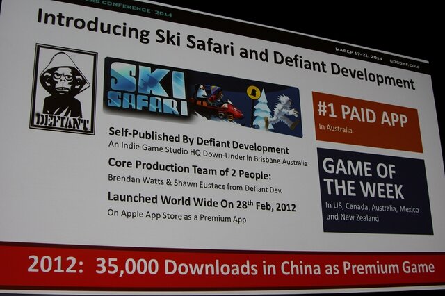 【GDC 2014】F2Pにしたら売上が210倍に『Ski Safari』はいかにして中国人の心を掴んだか?