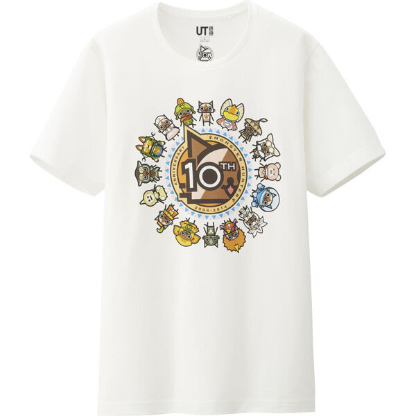 ユニクロ×モンハン「MH10周年記念Tシャツ」12色柄を6月9日から販売、アイルー＆プーギーのキーチェーンプレゼントも