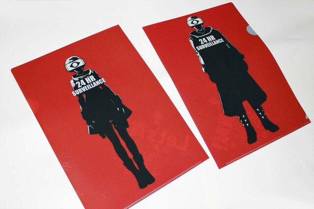 クリアファイルの表面