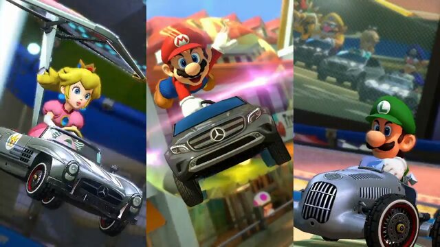 『マリオカート8』8月27日の更新データで、テレビ画面にマップを表示可能に！ベンツ3種類も追加