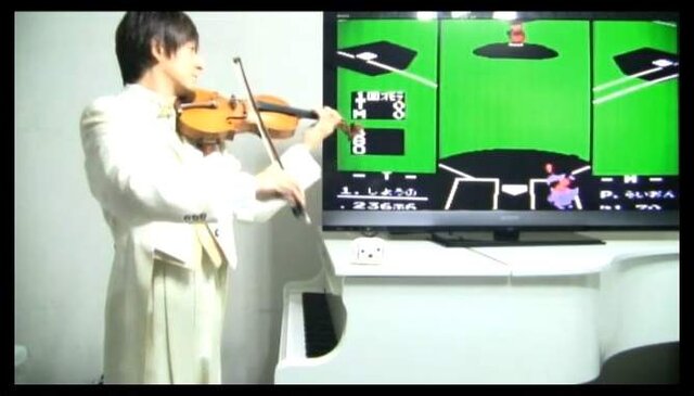 『ファミスタ』をヴァイオリンで演奏する動画が話題に、音楽だけでなくSEも再現