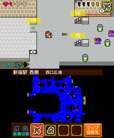 迷宮“新宿駅”を探検するダンジョンRPG『新宿ダンジョン』が3DSに登場！1月7日配信予定