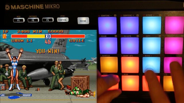 スト2 をプレイしつつ ガイルステージのドラムを演奏 まさかの同時プレイを Maschine で実現した動画が公開 4枚目の写真 画像 インサイド