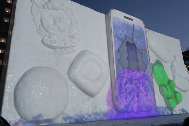 雪像とプロジェクションマッピングの融合！『キャンディクラッシュソーダ』が色鮮やかにさっぽろ雪まつりに登場