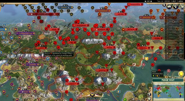 人気ストラテジー『Civilization V』全員AIで42人対戦してみた…もはや「人類の歴史シミュレーター」