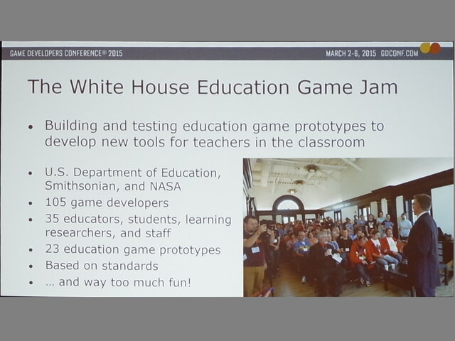 【GDC 2015】ホワイトハウスが教育をテーマにゲームジャムを開催、その概要とは？