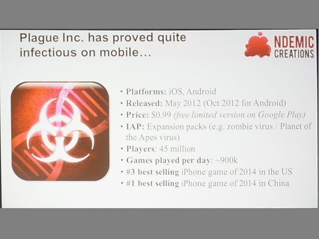 【GDC 2015】スマホゲームをPCに移植して成功するために…『Plague Inc.‐伝染病株式会社‐』のサクセスケース