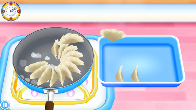 ギョウザを焼く