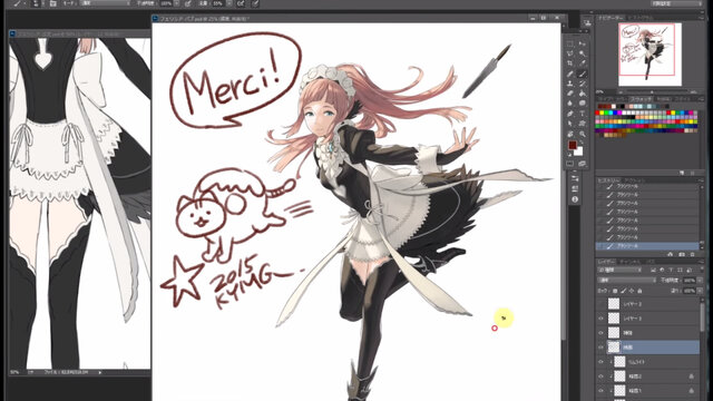 コザキユースケによる Fe If イラスト制作動画公開 フェリシアはこうして描かれた 4枚目の写真 画像 インサイド