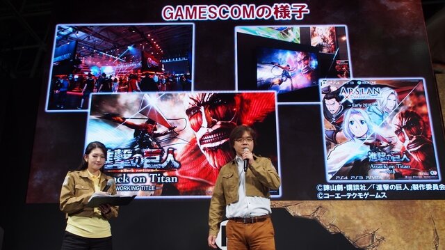 【TGS2015】無双チームの『進撃の巨人』はアニメ第一期エピソードを収録、巨人の各部位はロックオンして攻撃する