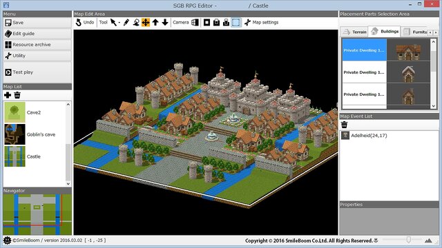 プログラミング不要のRPG作成ソフト「スマイル ゲーム ビルダー」発表！3Dマップにも対応