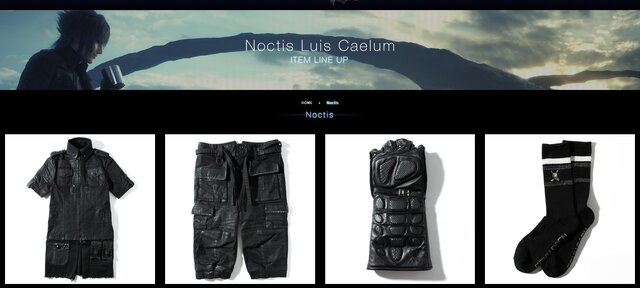 「Roen×FINAL FANTASY XV WEB STORE」より