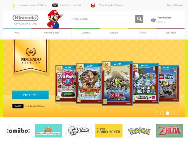 「Nintendo Official UK Store」より