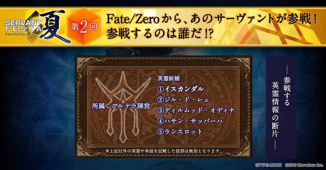 『Fate/EXTELLA』“Zero”のサーヴァントも参戦！マスターの役割や「令呪」「礼装」なども明らかに