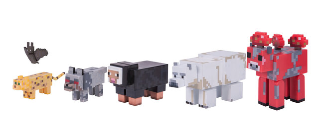 マインクラフト スノーゴーレム 動物6体のアクションフィギュアが12