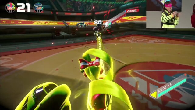 スイッチ新作『ARMS』ステージで椿姫彩菜がガチ対戦！ゲームプレイたっぷりのステージ映像が公開