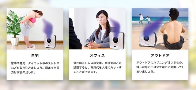 DMM.com、日常のストレスを電力へと変換してくれる夢の新技術「ストレス発電機」の実用化に成功