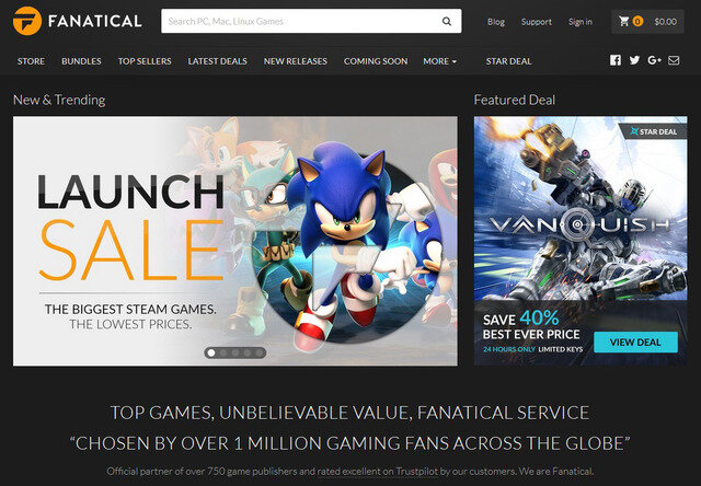 ゲーム販売サイト「Bundle Stars」がリニューアル、「Fanatical」へと改名