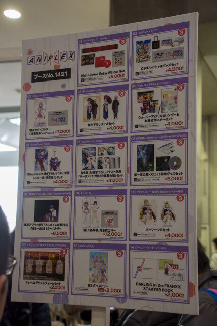 【C93】アニプレックスブースは「FGO」「きららファンタジア」など人気作のグッズ販売が盛況