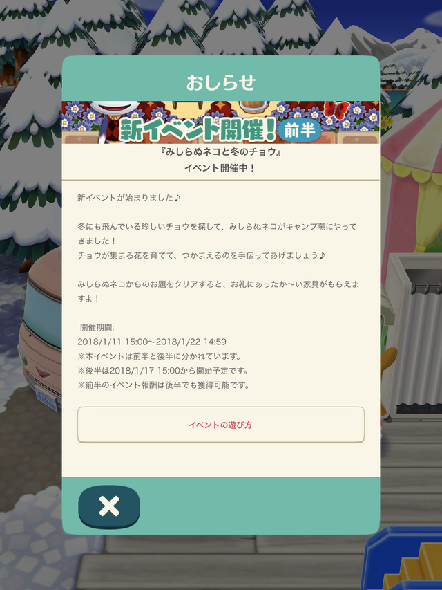 『ポケ森』期間限定イベント「みしらぬネコと冬のチョウ」が開催―花を育ててチョウを捕獲!