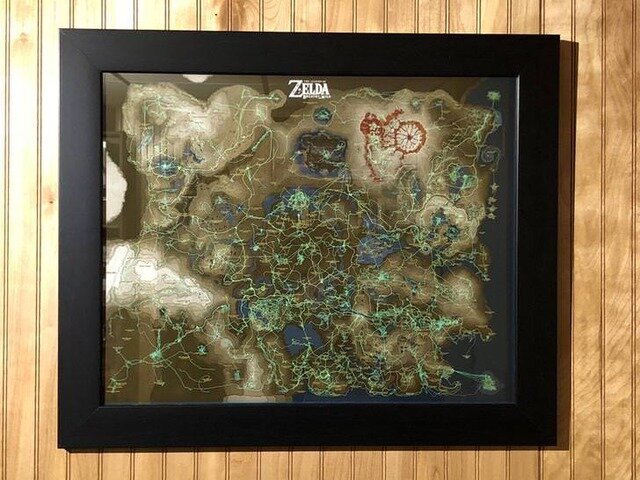 旅の記録をそのまま記念作品に！『ゼルダの伝説 BotW』「足跡モード」をウォールアート化