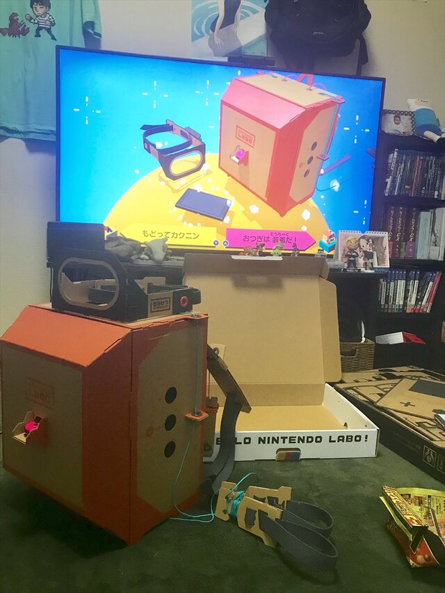 【吉田輝和の絵日記】『Nintendo Labo Toy-Con 02: Robot Kit』工作苦手おじさん、ロボットになる