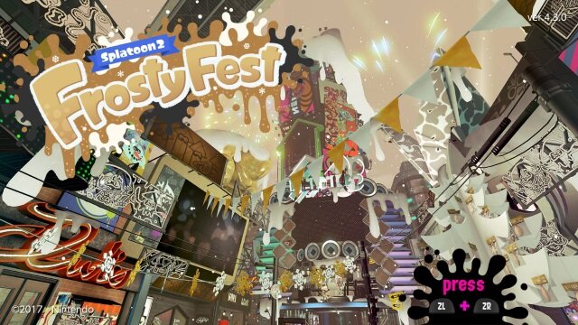 スプラトゥーン2 クリスマス ニューイヤーフェス Frosty Fest 1月4日より開催 インクもキラキラの豪華ラメ入りパーティー仕様に インサイド