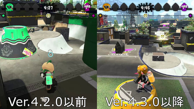 『スプラトゥーン2』工事が終わった「Bバスパーク」は中央の高台が消えた!?各ルールの変化具合をチェック