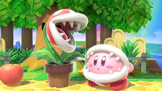 スマブラsp パックンフラワー をコピーした カービィ が可愛すぎる 文字通りの パックン 姿にメロメロ インサイド