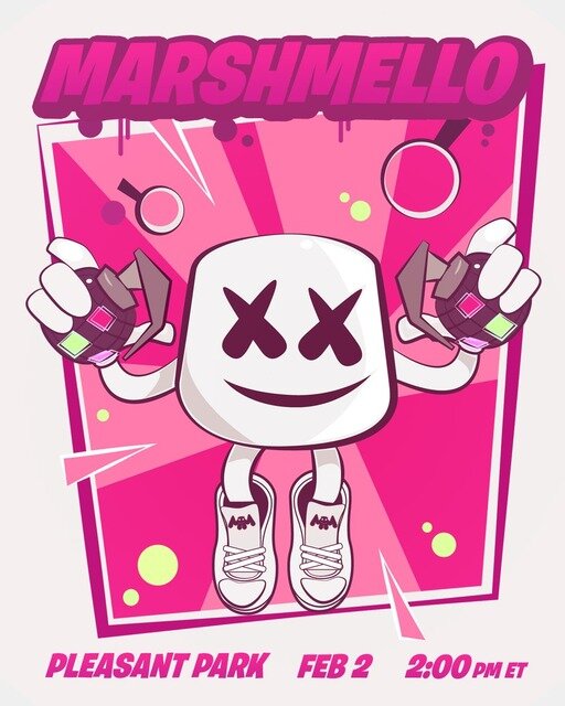 『フォートナイト』ゲーム内で行われた人気DJ「Marshmello」のライブ映像公開!エモートで大盛り上がり