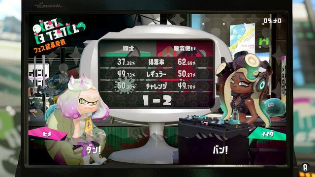 『スプラトゥーン2』フェス「どっちになりたい？ 騎士 vs 魔法使い」は“魔法使い陣営”が勝利！