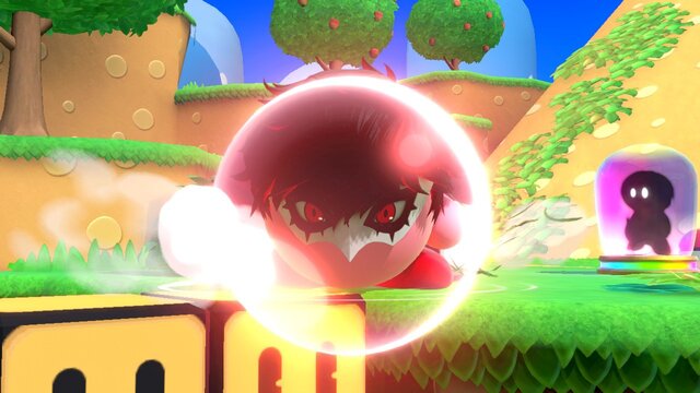 『スマブラSP』「ジョーカー」をコピーした「カービィ」は、スタイリッシュ？ それともキュート？ 凛々しい眼差しに心を盗まれそう！