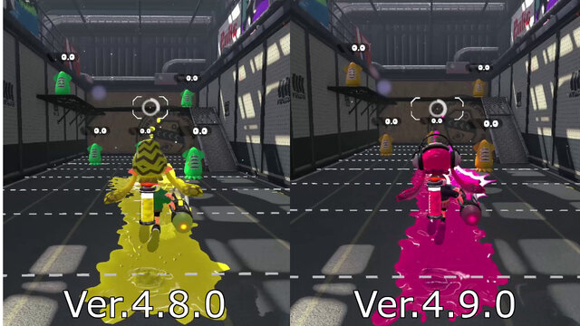 『スプラトゥーン2』Ver.4.9.0の変更点を画像や動画で比較！スフィアやハイプレが弱体化