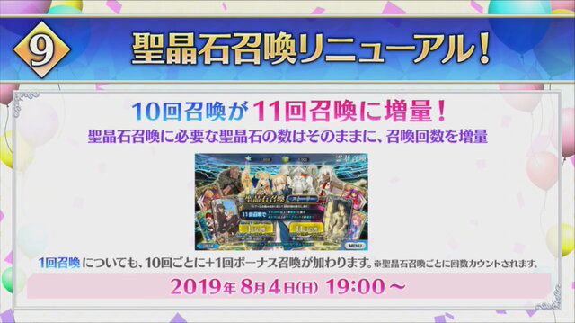 Fgo 4周年記念 福袋召喚 開催 さらに聖晶石召喚のリニューアルも実施 10回召喚で11回分引ける インサイド